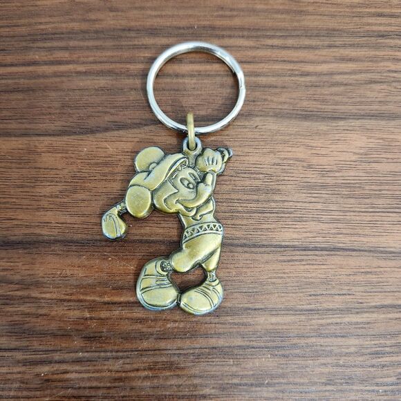 Disney Other - Vintage Brass Disney Mickey Mouse Golfing Keychain